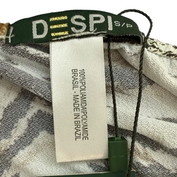 Despi Ibiza Dress NWT Size 8 Animal Print Off Shoulder Mini Resort Vacation - Picture 10 of 11